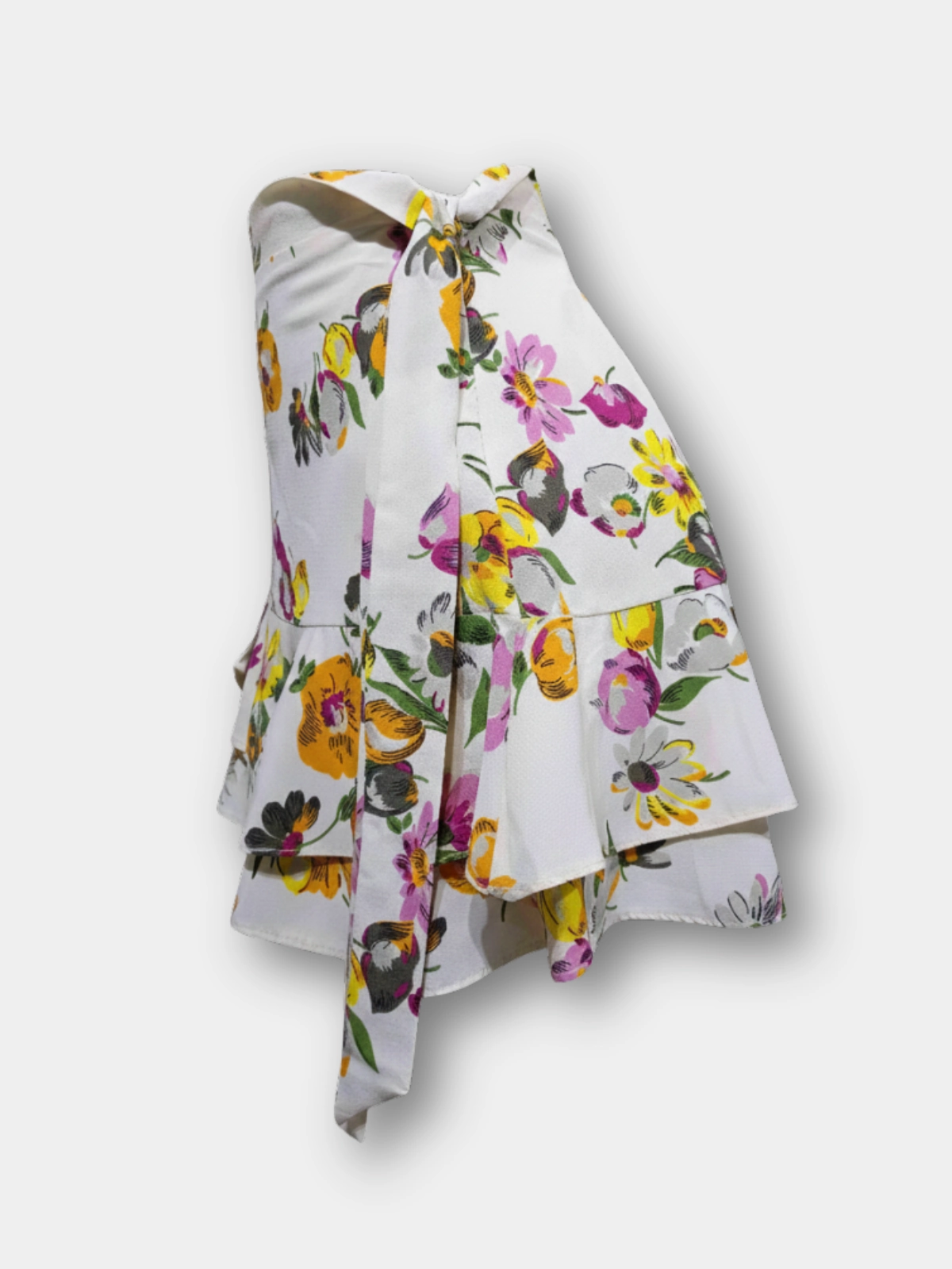 Short-Floral Ruffle Skirt - N/A bottoms available at theGirlyZone Kampala